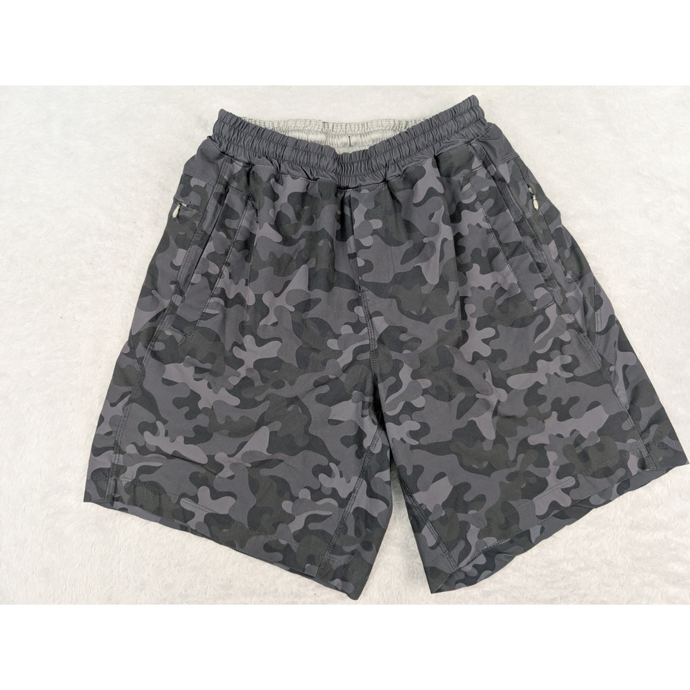 Freeballers Lined Compression Shorts Men's M Gray Camouflage Camo Drawstring